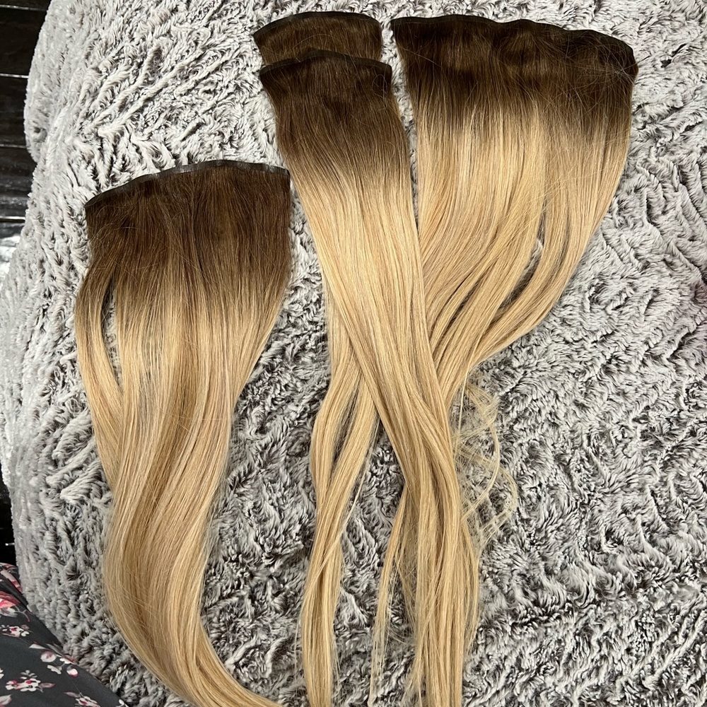 Bellami 100% Remy human hair extensions. Silk seam.